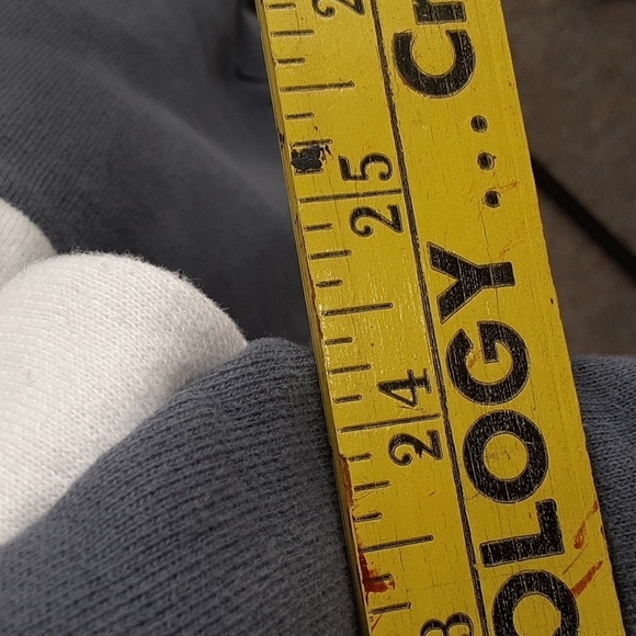 Hollister Blue Gray 3/4 Button Up Cropped Stripe Sweater - Picture 4 of 9